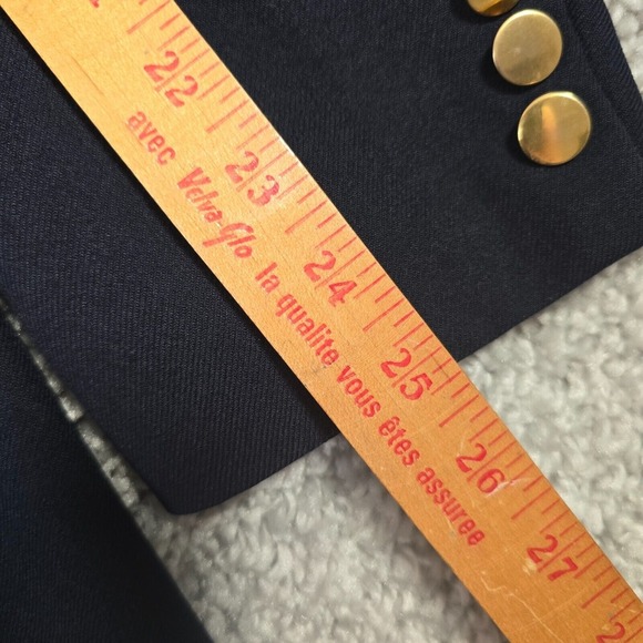 LL Bean Blazer Mens 44L Blue Polyester 2 Button Inside Zipper Pocket Vintage - Picture 16 of 16